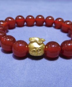 Red agate with lucky bag