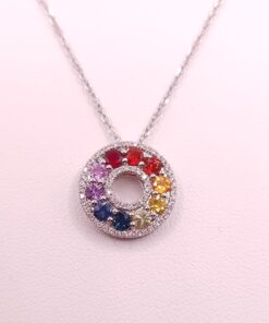 Colored Gemstone Pendant