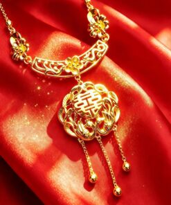 囍結良緣     中式婚嫁足金雙鳳囍字流蘇項鍊