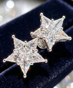 璀璨星芒           立體星芒鑽石耳環