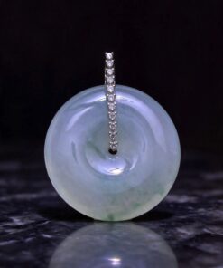 晴空圓滿 天然冰種晴水綠翡翠